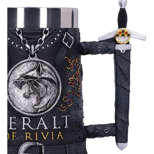 NEMESIS NOW THE WITCHER GERALT OF RIVIA TANKARD 15.5CM slika 5