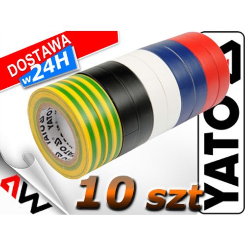 Yato izolacijska traka 19 mm x 20 m, mješoviti paket od 10 komada slika 2