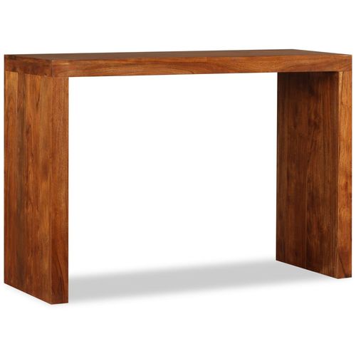 Konzolni stol masivno drvo s premazom boje meda 110x40x76 cm slika 12