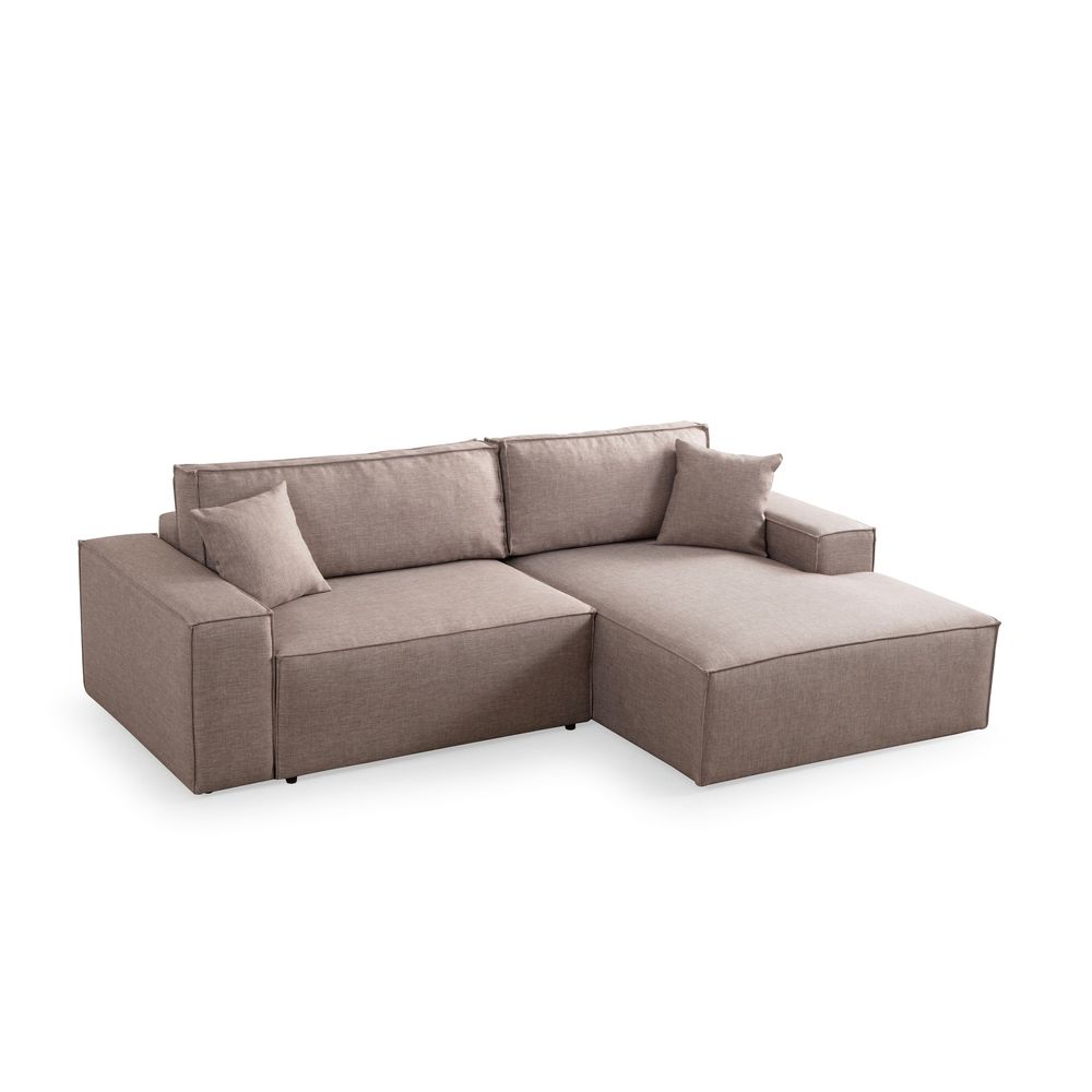 Pırlo Kutni Sofa na Razvlačenje - Smeđa slika 6
