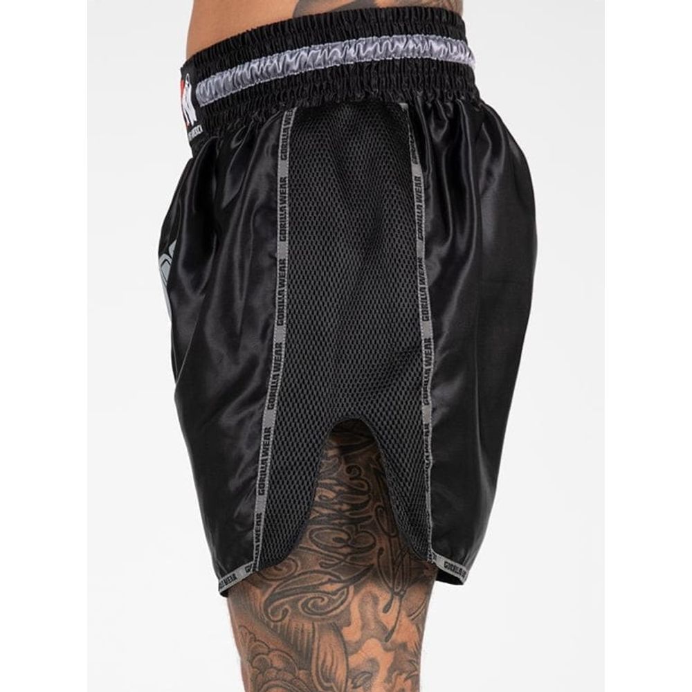 Gorilla Wear PIRU Muay Thai Šorc, Crni slika 6