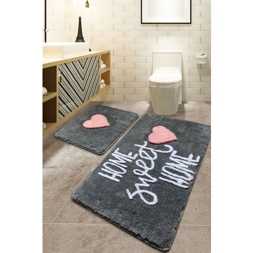 Home Sweet Home - Fume Multicolor Acrylic Bathmat Set (2 Pieces) slika 1