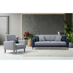 Sare 3+1 - Anthracite Anthracite Sofa Set