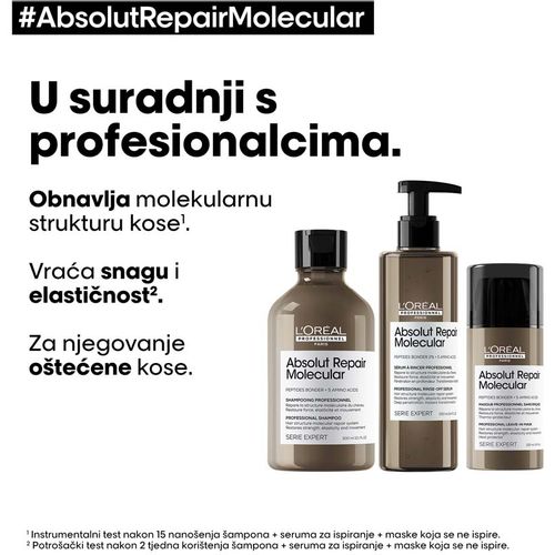 L'Oréal Professionnel Paris Serie Expert Absolut Repair Molecular Leave in Maska 100ml slika 12