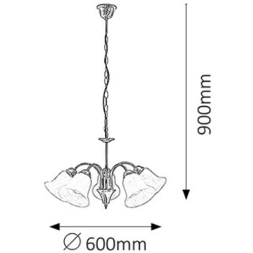 Rabalux Francesca luster E14 5x40W bronza Klasična rasveta slika 2