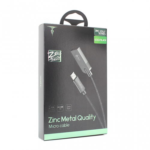 Data kabl T-phox T-L809 Zinc Holly micro USB zlatni 1m slika 1