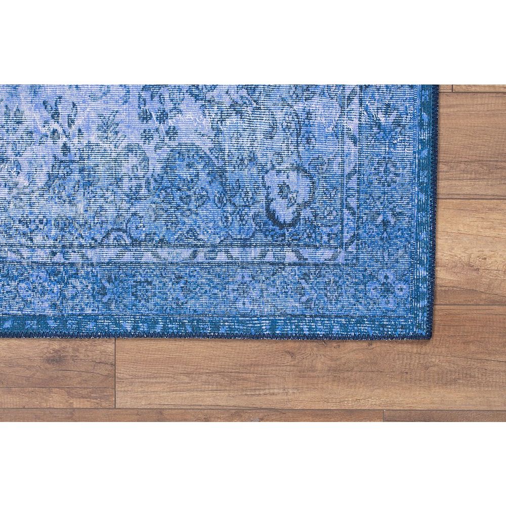 Tamno Plavi Višebojni Tepih Dorian Chenille - AL 157 (140 x 190 cm) slika 3