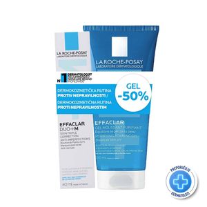 LA ROCHE-POSAY PROMO EFFACLAR DUO+M 40ML + 50% NA GEL ZA ČIŠĆENJE 200ML