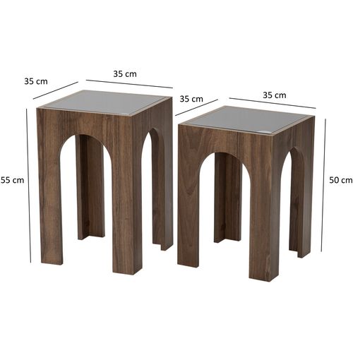 Seine 2 - Walnut, Dark Grey Walnut
Dark Grey Coffee Table Set slika 6