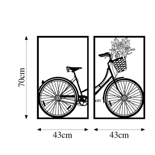 Wallity Metalna zidna dekoracija, Nostalgic Bike - 271 slika 6