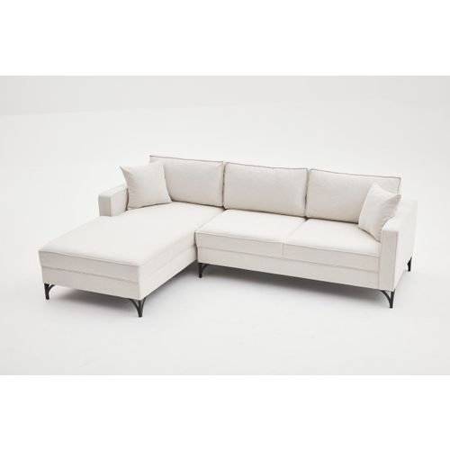 Atelier Del Sofa Kutna garnitura, Krem Crno, Berlin Left - Cream, Black slika 5