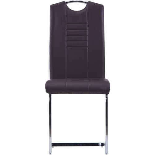 Konzolne blagovaonske stolice od umjetne kože 2 kom smeđe slika 26