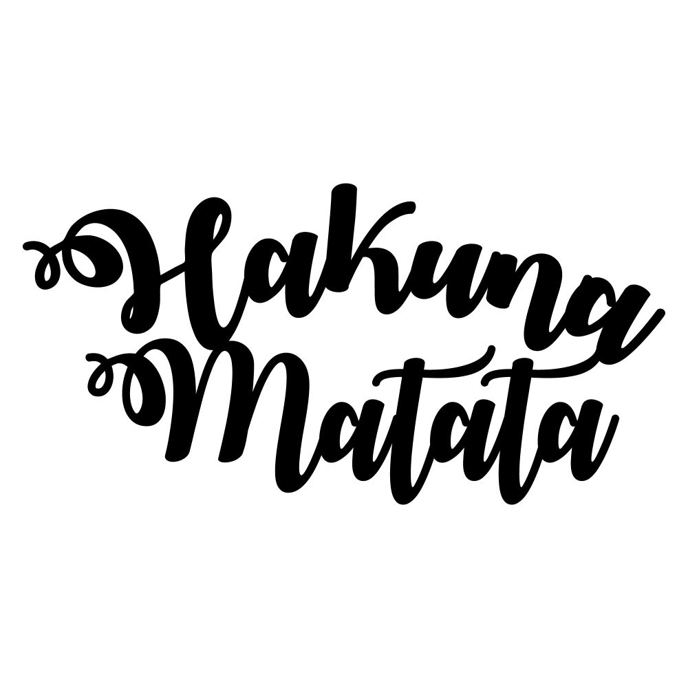 Hakuna Matata Crni Dekorativni Metalni Zidni Ukras slika 2