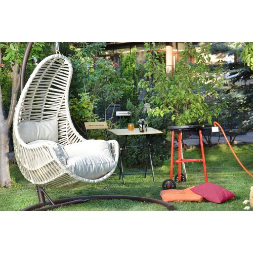 Kule - Cream Cream Garden Single Swing Chair slika 1