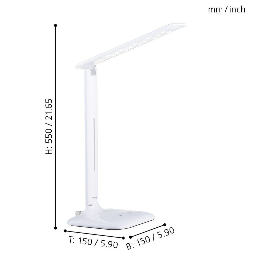 Eglo CaUpo stolna/1, led, 2,9w, 280lm, bijela  slika 4