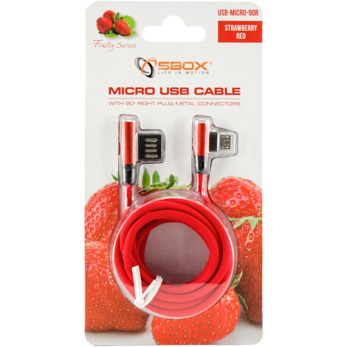 SBOX kabel USB->Micro USB 90 M/M 1,5M crveni slika 4