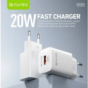 Bavin punjač 20W USB-A + kabl Lightning bela