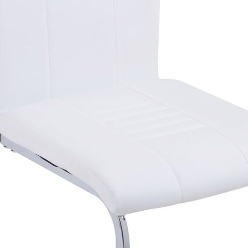 Konzolne blagovaonske stolice od umjetne kože 2 kom bijele slika 24