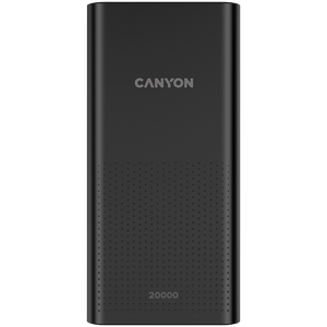 CANYON PB-2001 Power bank 20000mAh Li-poly battery, Input 5V/2A , Output 5V/2.1A(Max), 144*69*28.5mm, 0.440Kg, Black