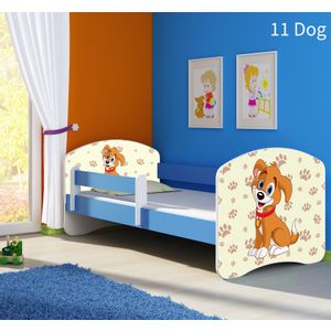 Dječji krevet ACMA s motivom, bočna plava 140x70 cm - 11 Dog