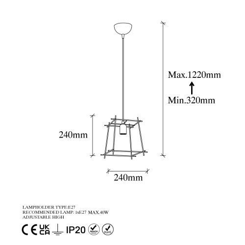 Opviq Luster, 942FLG1422 slika 6