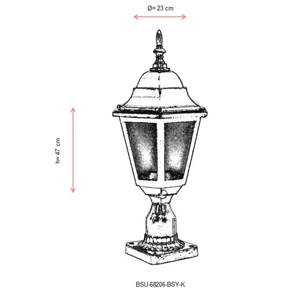 Crna vanjska zidna lampa BSU-68206-BSY-K slika 3