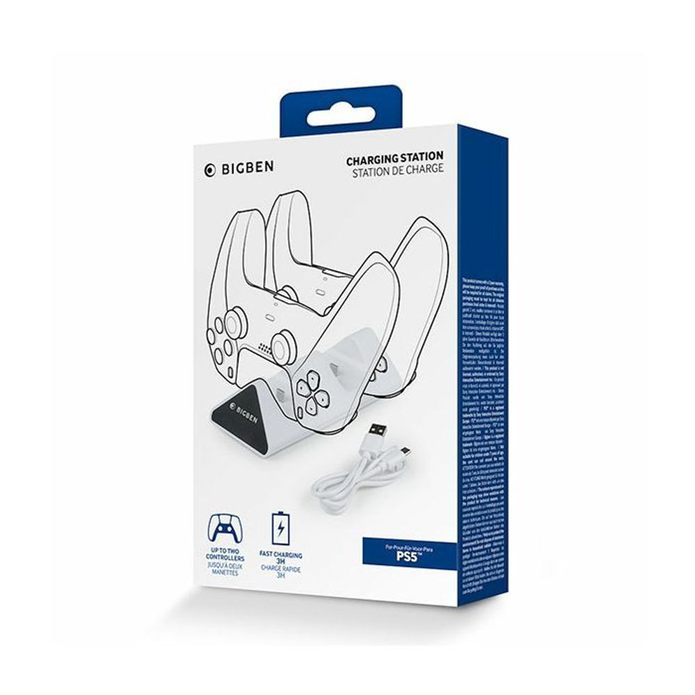 Bigben charging station za 2 x PS5 Dualsense kontrolere USB A - USB c kabel slika 2