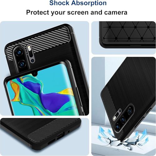 Techsuit Carbon Silicone maska za Huawei P30 Pro – plava slika 5