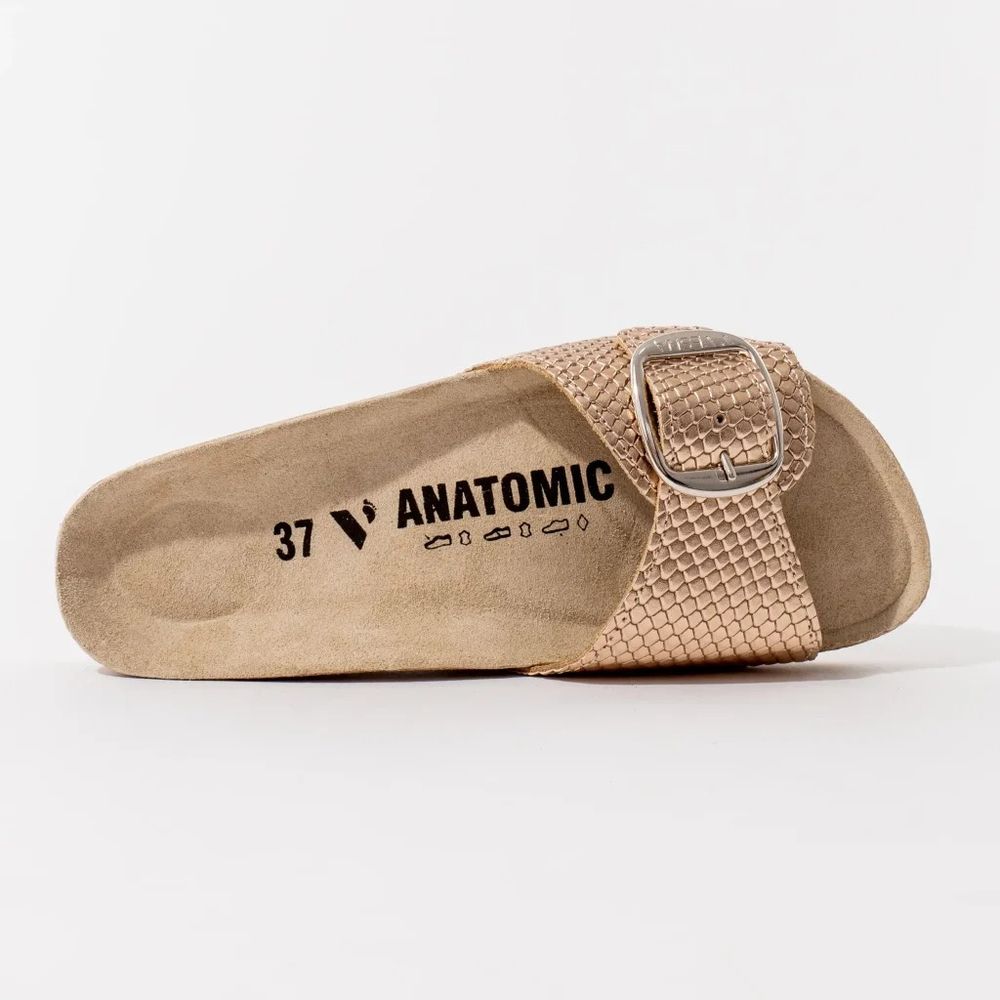 Vesna Anatomske papuče Bellona, Metal Roze slika 3