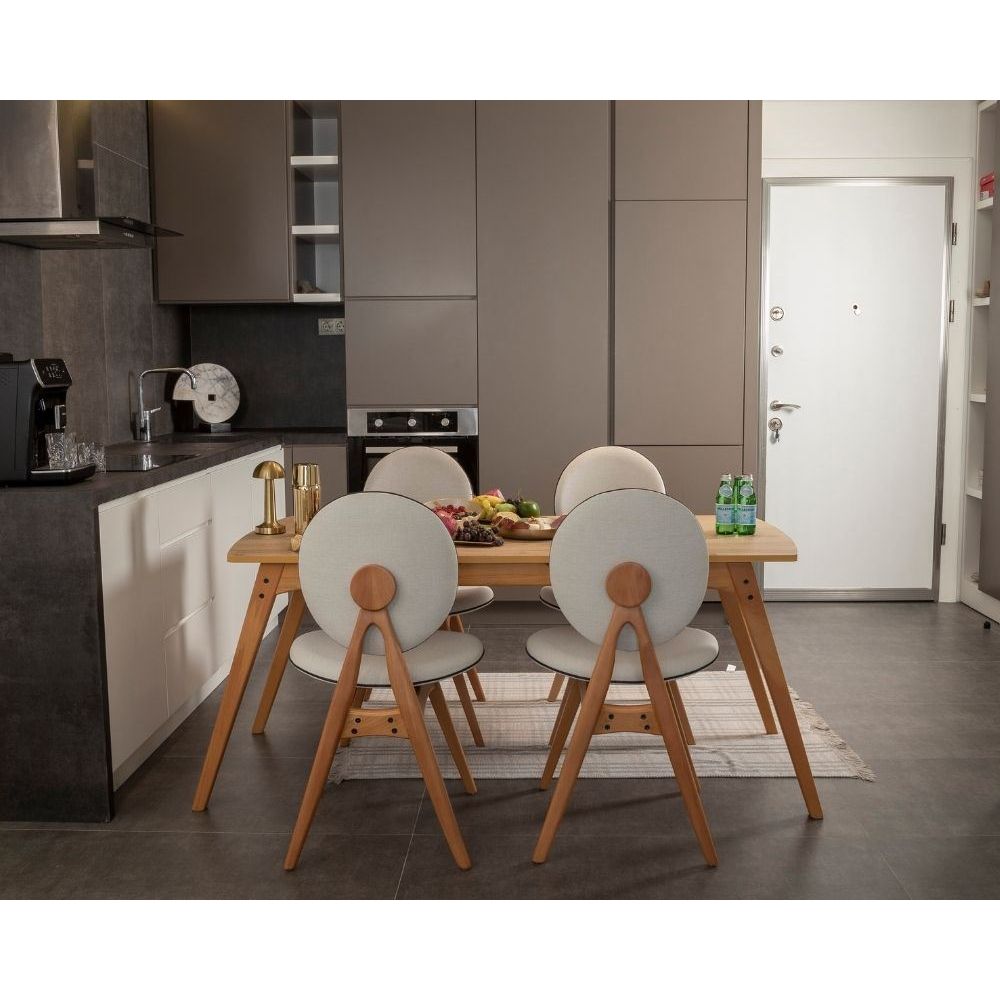 Set Stola i Stolica Touch (4S) OakBeige (5 Komada) slika 2