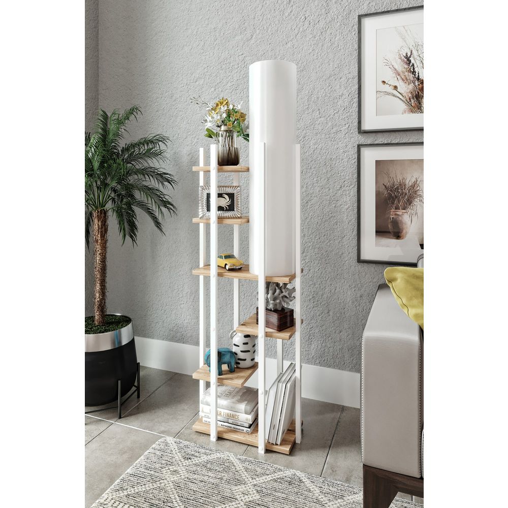 Vogue - ERH Bijela Prirodna Podna Lampa slika 1