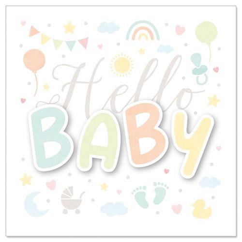 Čestitka Artebene mini 7,8x7,8cm Colour Spectrum hello baby 124932 slika 1