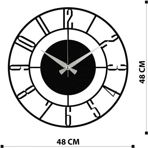 Enzoclock - S011 Black Decorative Metal Wall Clock slika 6