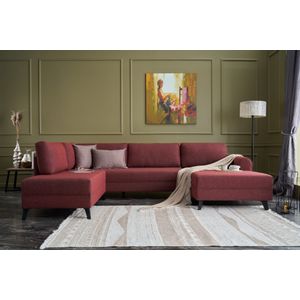 Atelier Del Sofa Kutna garnitura na razvlačenje BELEN, tamno crvena, Belen - Claret Red