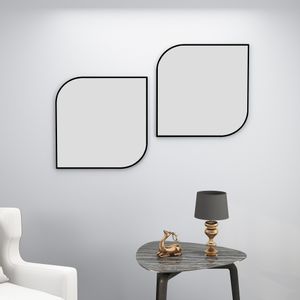 Vero - Black Black Decorative Chipboard Mirror