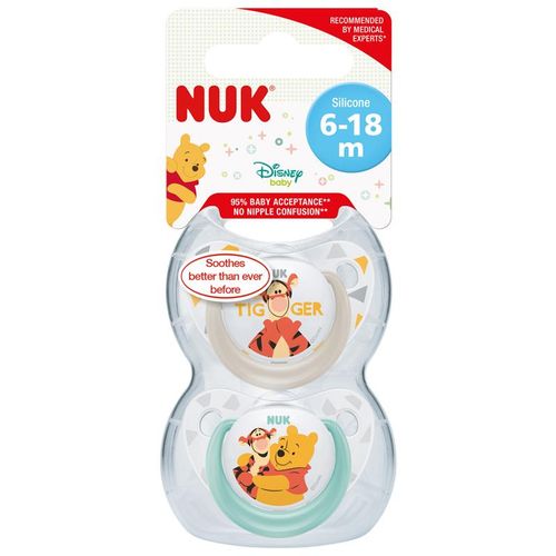 NUK Winnie The Pooh Silikonska duda 6-18m 2Pk slika 2