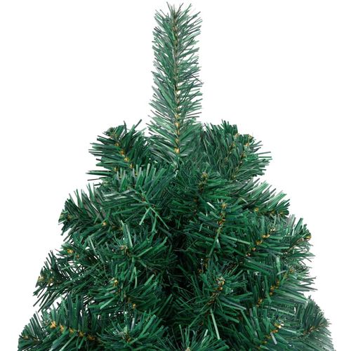 Umjetna polovica božićnog drvca LED s kuglicama zelena 150 cm slika 5