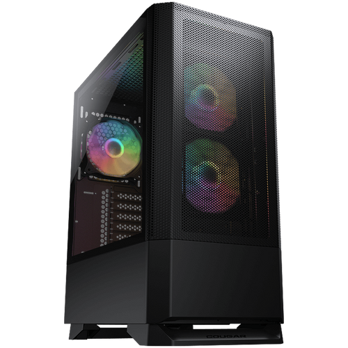 COUGAR | MX430 Mesh RGB Black | PC Case | Mid Tower / Mesh Front Panel / 3 x ARGB Fans / 4mm TG Left Panel slika 1