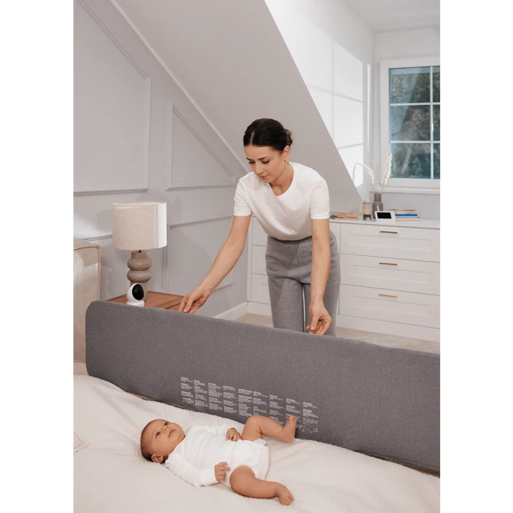 Lionelo Sigurnosna ogradica za krevet Lora XL 150x45cm, Gray Stone  slika 6