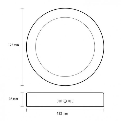 LED okrugla nadgradna panel svetiljka 6W 6400K dnevno svetlo 122mm LNP-O-6/W slika 2