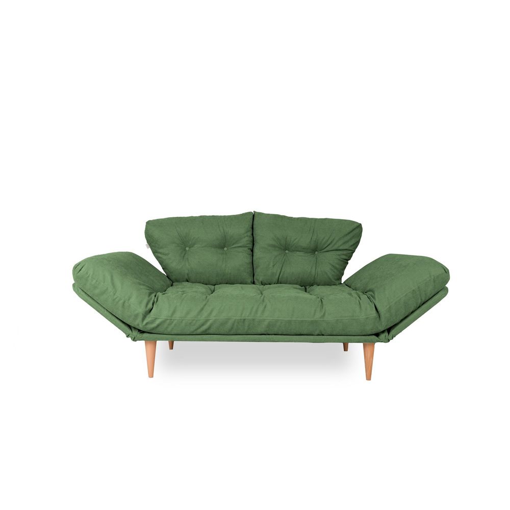Nina Daybed - Zeleni GR106 Trokrvni Kauč na Razvlačenje slika 4