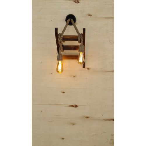 Merdiven Halat Aplik Walnut Wall Lamp slika 3