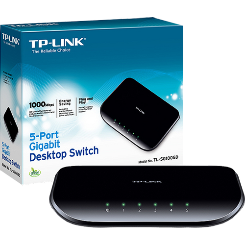 TP-LINK 5-Portni desktop switch, 5 x 10/100/1000 - TL-SG1005D slika 1