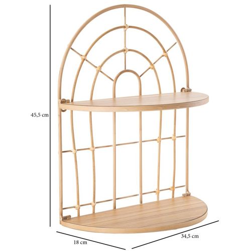 Mauro Ferretti Dvostruka polica Luk 34,5x18x45,5 cm slika 7