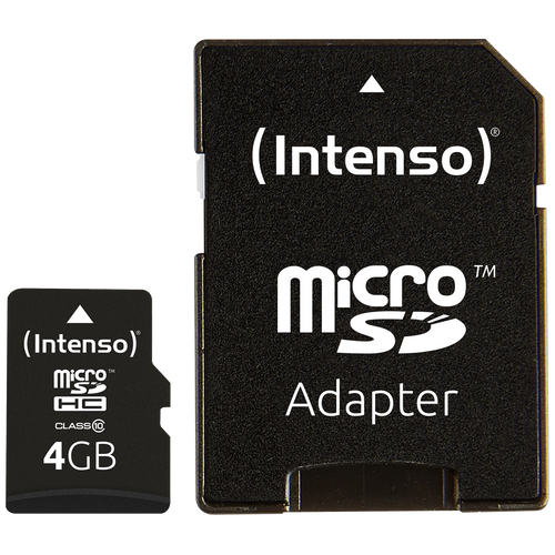 (Intenso) Micro SD Kartica 4GB Class 10 (SDHC &amp; SDXC) sa adapterom - SDHCmicro+ad-4GB/Class10 slika 2