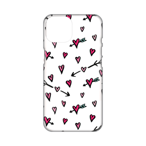 Torbica Silikonska Print Skin za iPhone 14 6.1 Heart Pattern slika 1