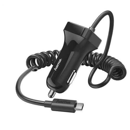 Hama Auto punjač, USB tip-C, 2.4 A, crni slika 1