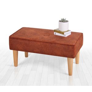 Square - Orange Orange Pouffe