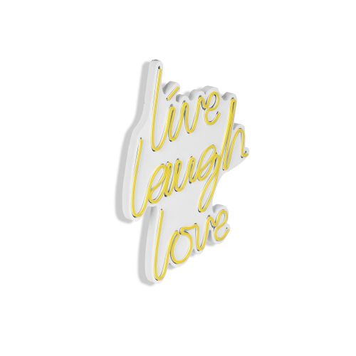 Wallity Ukrasna plastična LED rasvjeta, Live Laugh Love - Yellow slika 16