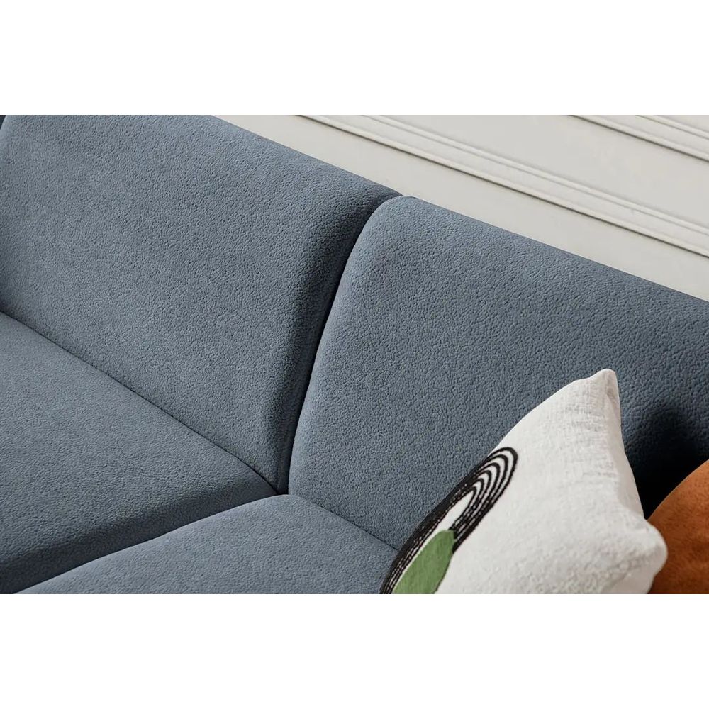 Ugaona Sofa S-Loft Left - Plava boja slika 9